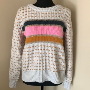 Madewell Striped Barfield Sweater